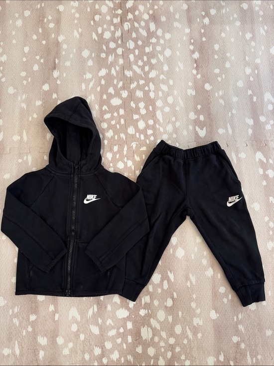 Nike Other - Nike Tech Fleece Toddler Black Hoodie Jogger Set 2T Matching Outfit